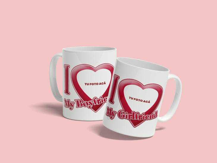 Pack de 2 Tazas "I Love My Girlfriend" - "I Love My Boy"