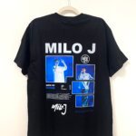 Remera Milo J Diseño Cuadrado | Fan Merch Urbana Unisex negra