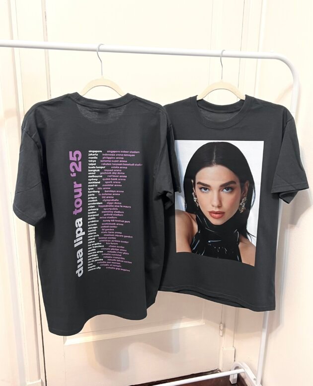 Remera Dua Lipa Tour 2025 | Pop Tour Merch Inspired