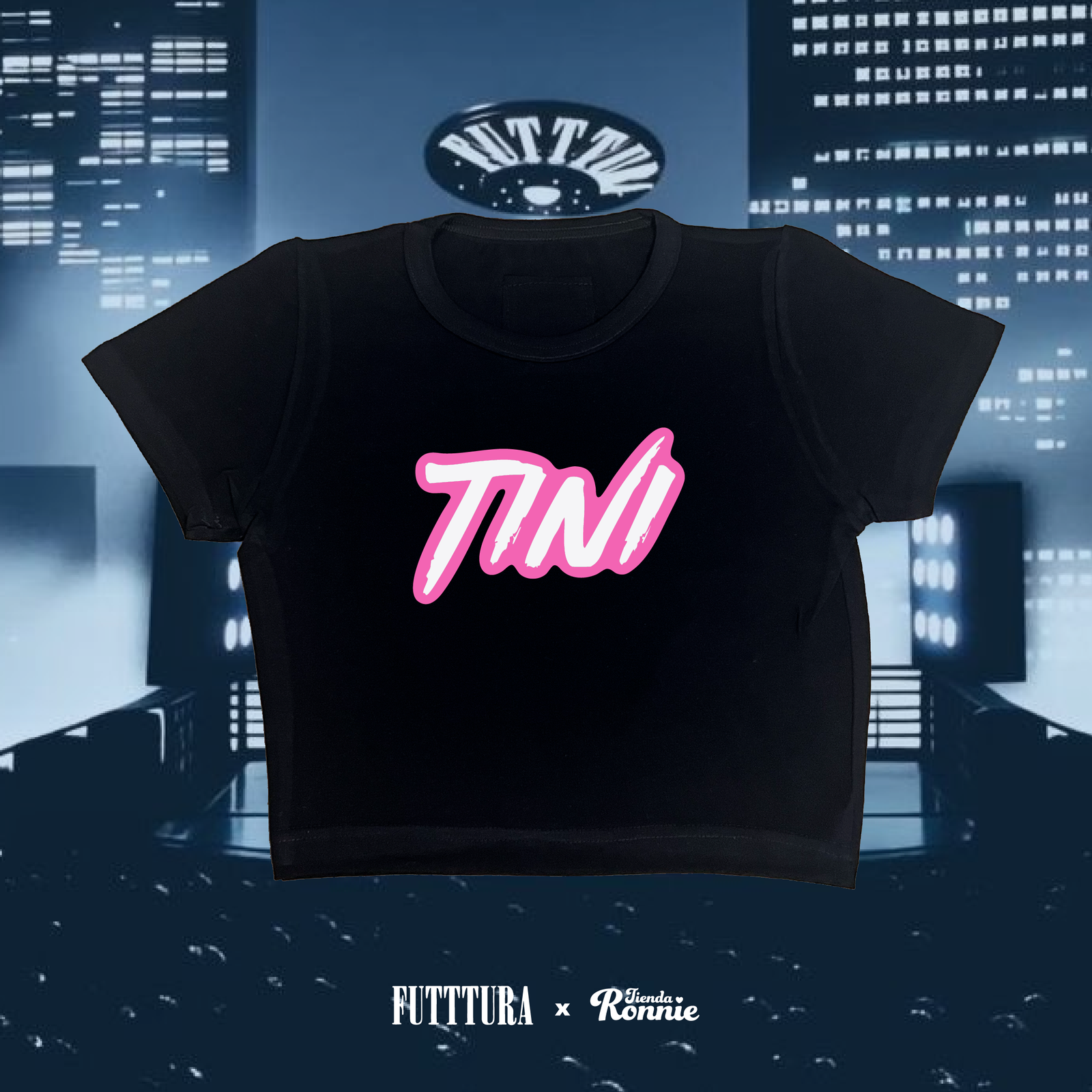 Remera o Babytee Logo Tini – Blanco y Rosado