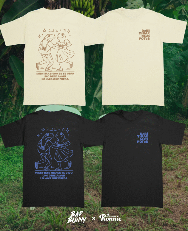 Remera ranas bailando bad bunny