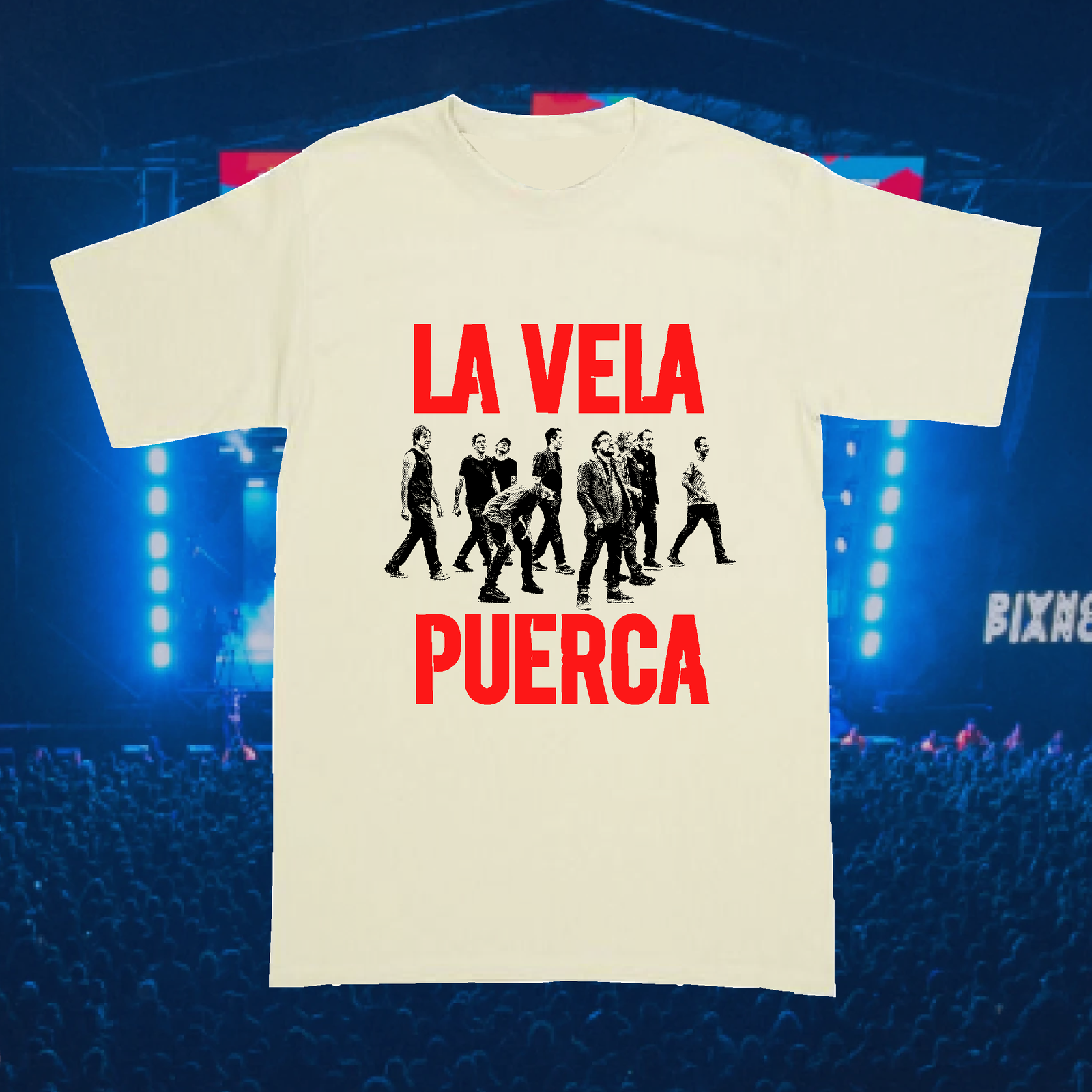 Remera La Vela Puerca Rojo & Negro