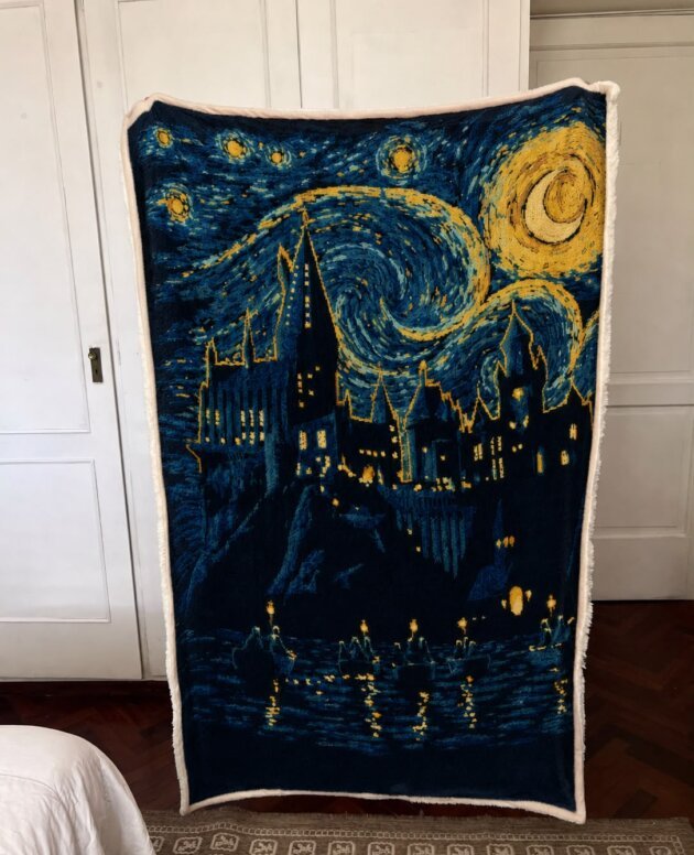 Manta Harry Potter Noche Estrellada estilo Van Gogh