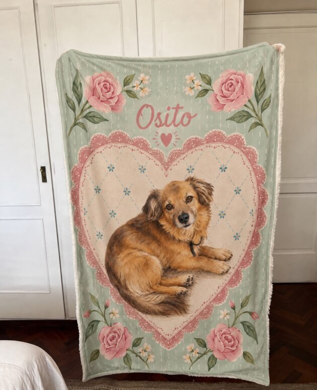 Manta con tu mascota personalizada